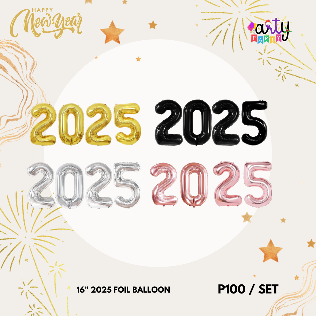 16 INCHES 2025 FOIL BALLOON