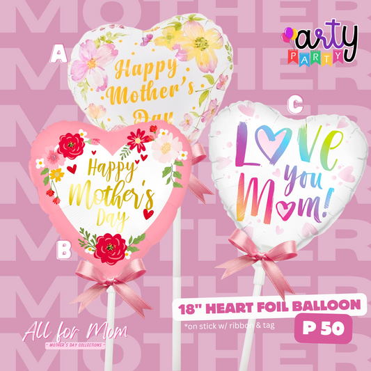 MOTHERS DAY HEART FOIL BALLOON