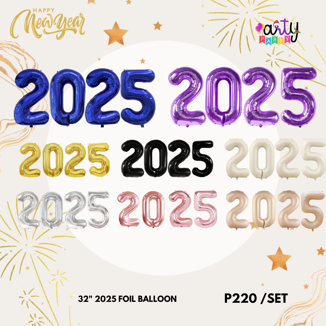 32 INCHES 2025 FOIL BALLOON