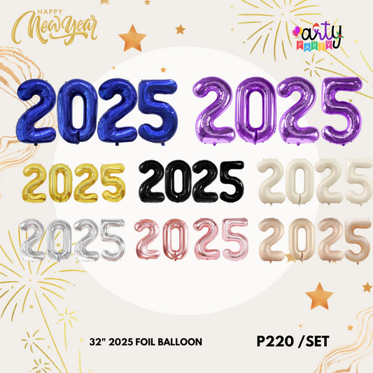 32 INCHES 2025 FOIL BALLOON