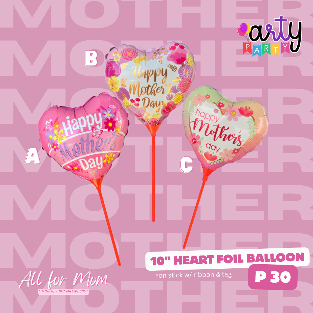 MOM'S Day Heart Foil Balloon