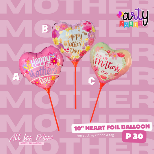 MOM'S Day Heart Foil Balloon