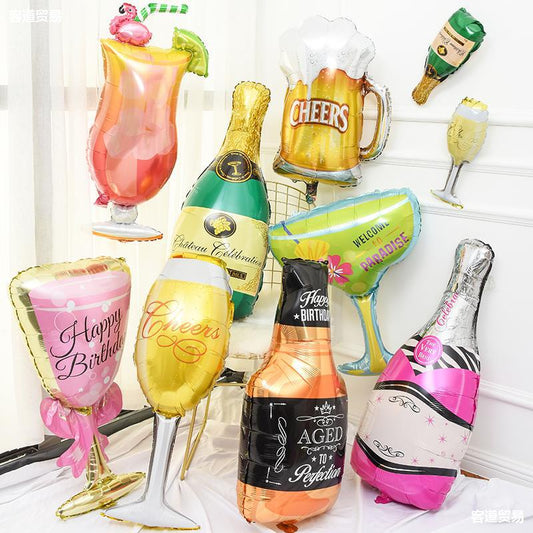 Wine Bottles Foil Balloon