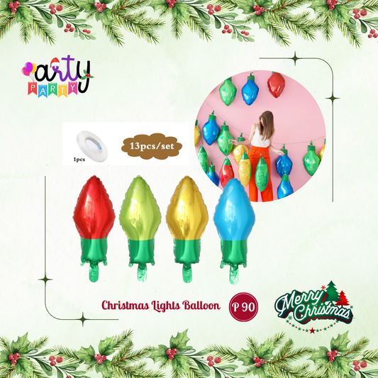 CHRISTMAS LIGHTS FOIL BALLOON