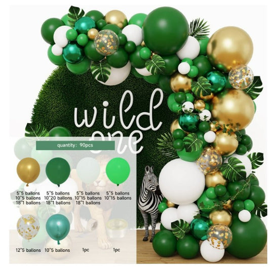 Dazzling Arch Balloon Set | Safari Green