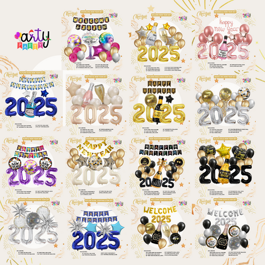 NEW YEAR 2025 BALLOON DECOR SET