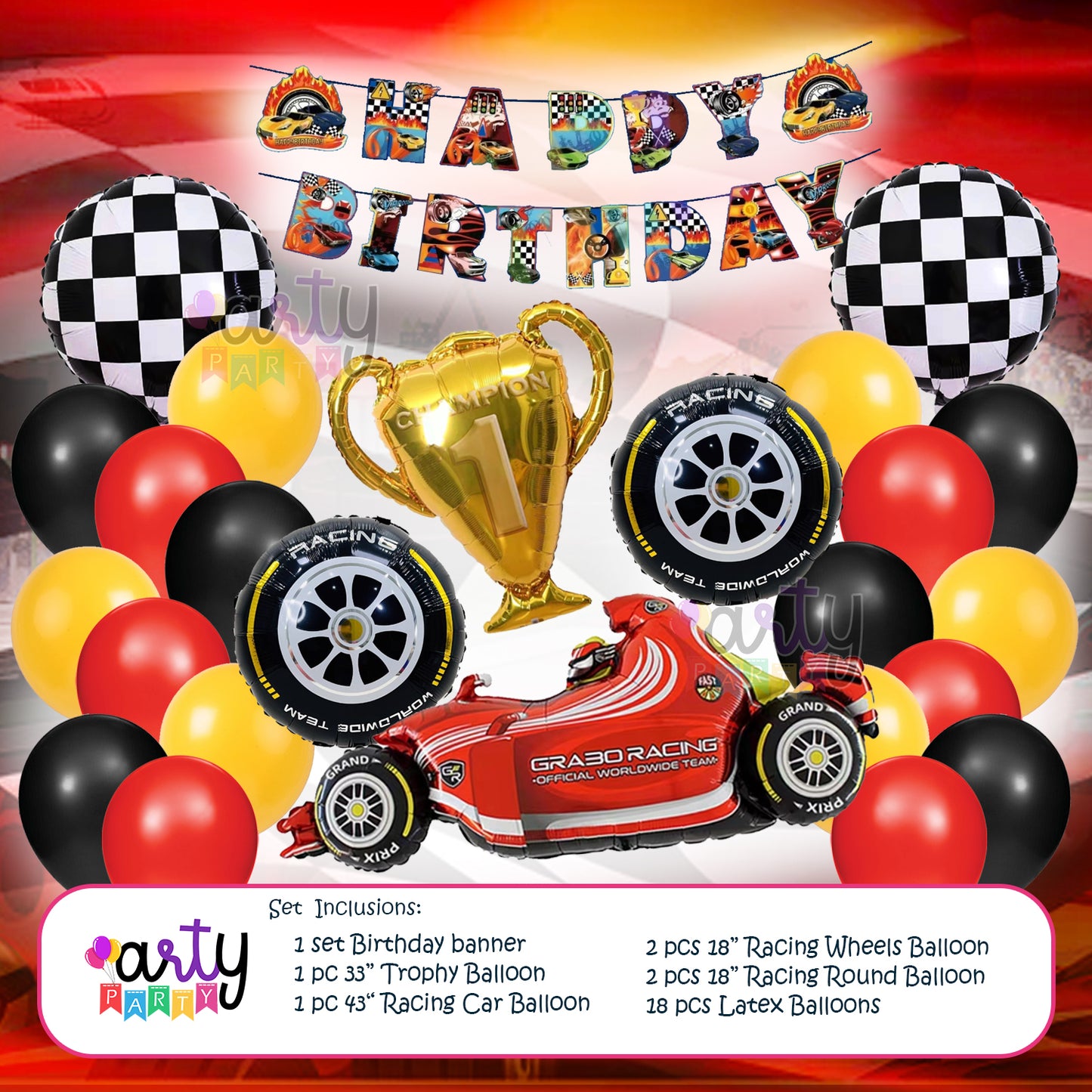 CAR RACING THEME SET