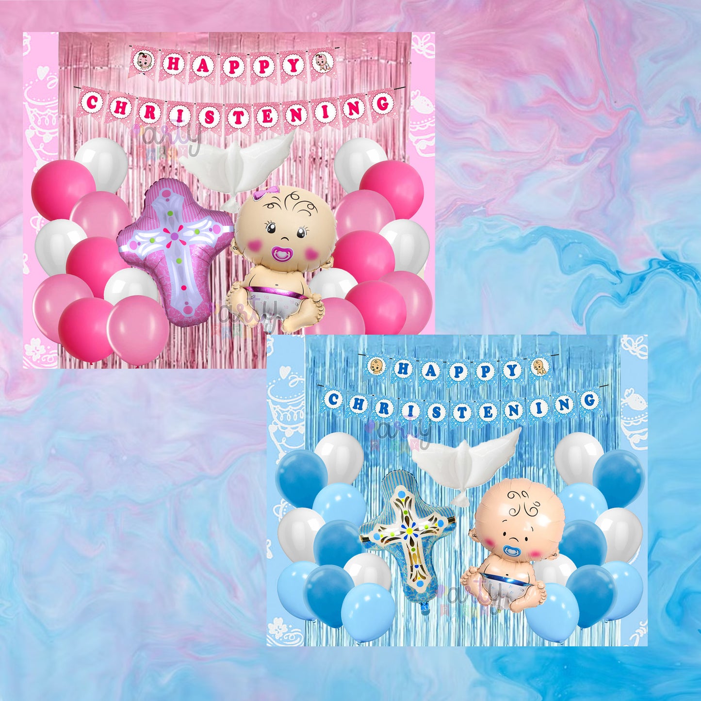 Christening Balloon Decor Set