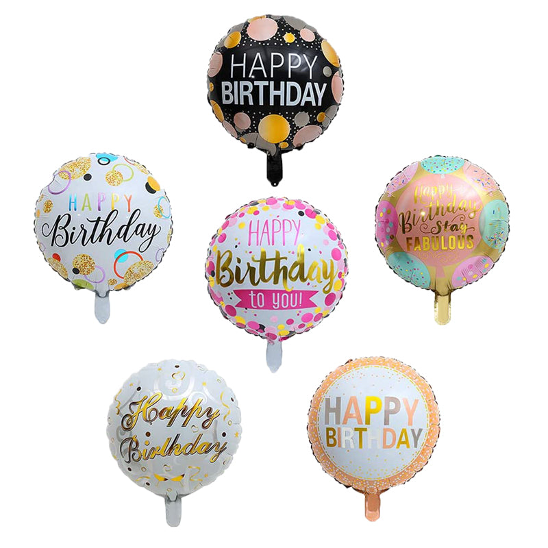 Happy Birthday Round Foil Balloon