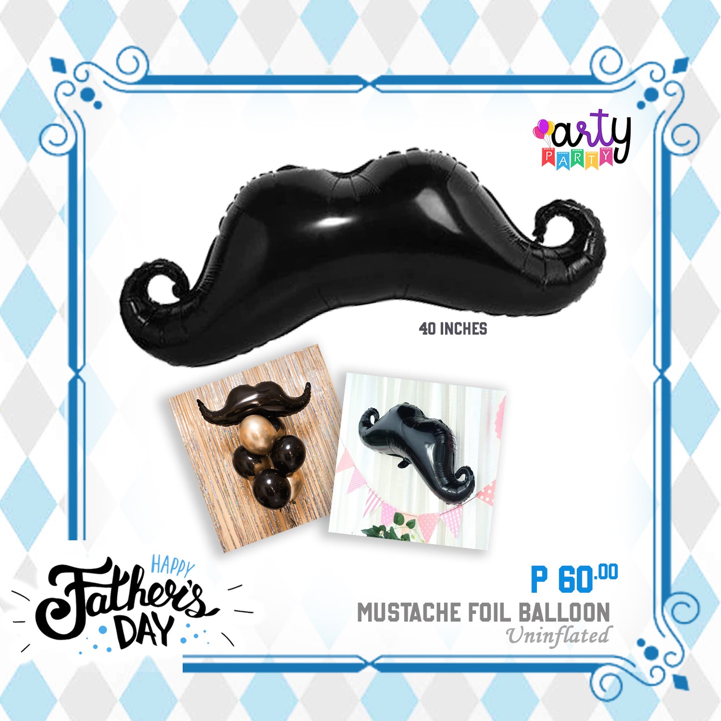 MUSTACHE FOIL BALLOON