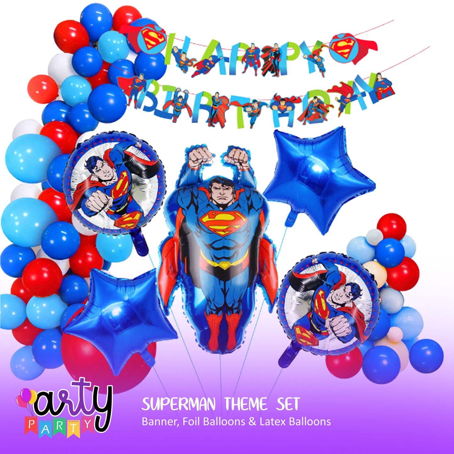 NEW SUPERMAN PARTY THEME SET