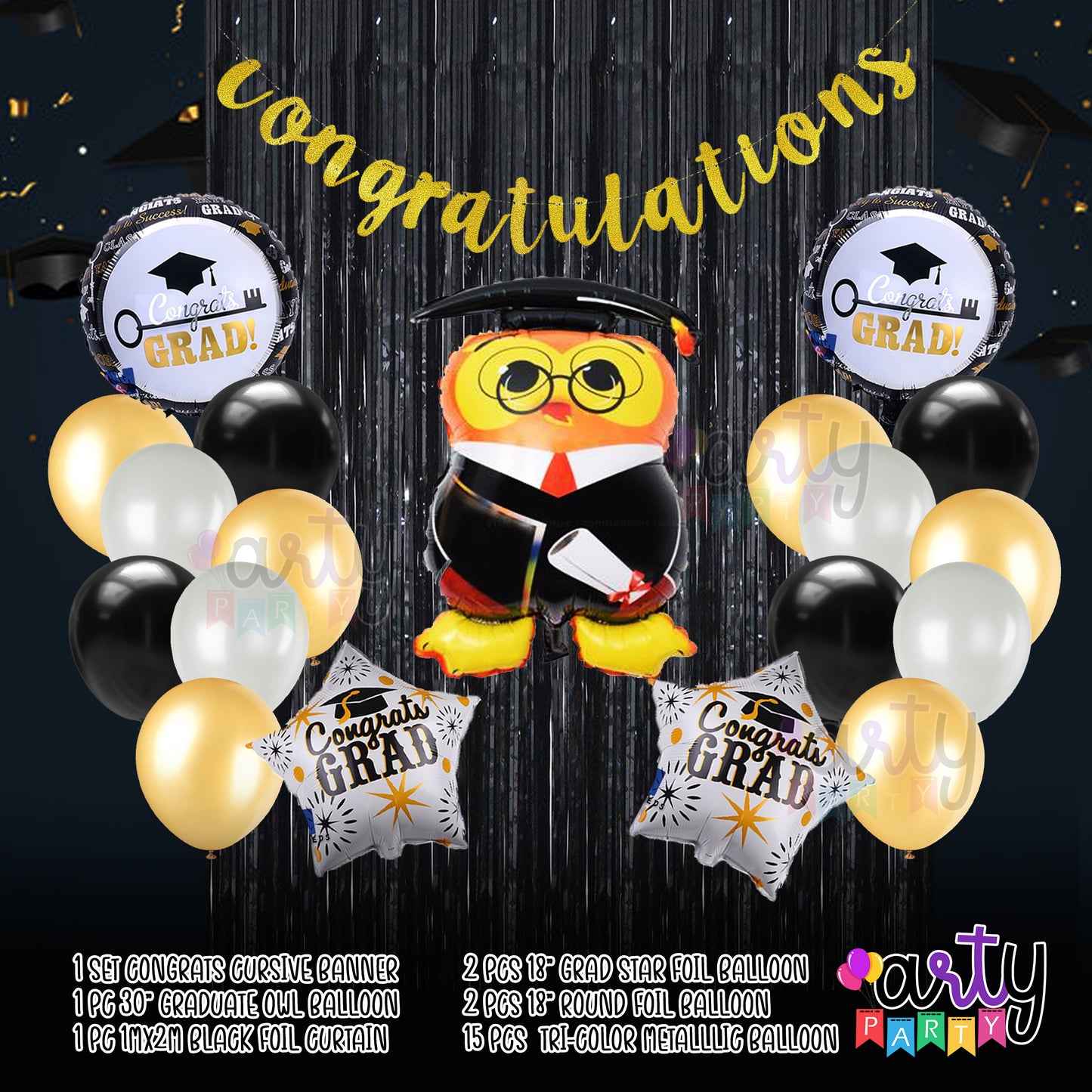 CONGRATULATIONS GRADUATES Party Decor Set