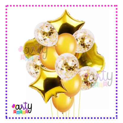 Heart & Star Confetti Balloon | 14 in 1