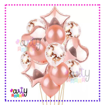 Heart & Star Confetti Balloon | 14 in 1