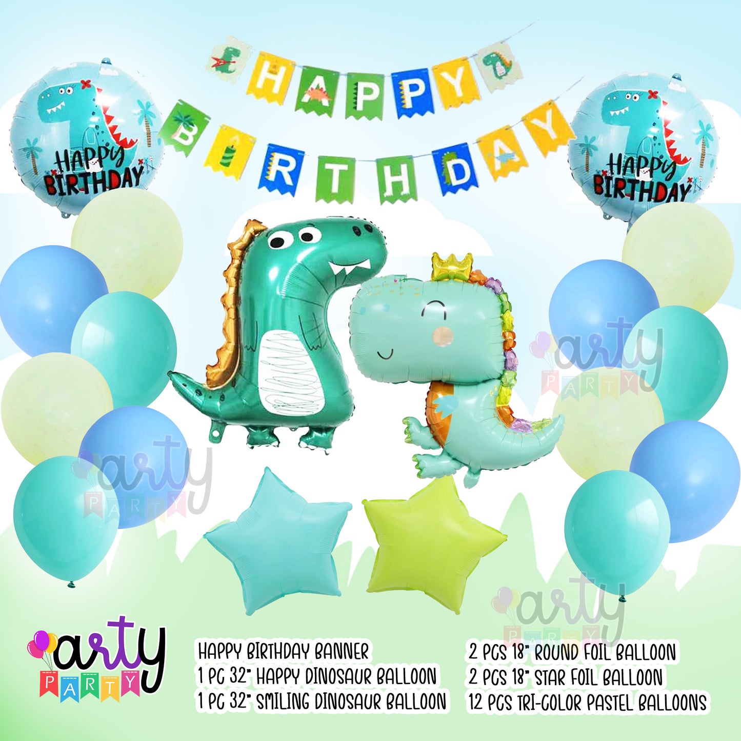 Cute Dinosaur Balloon Set