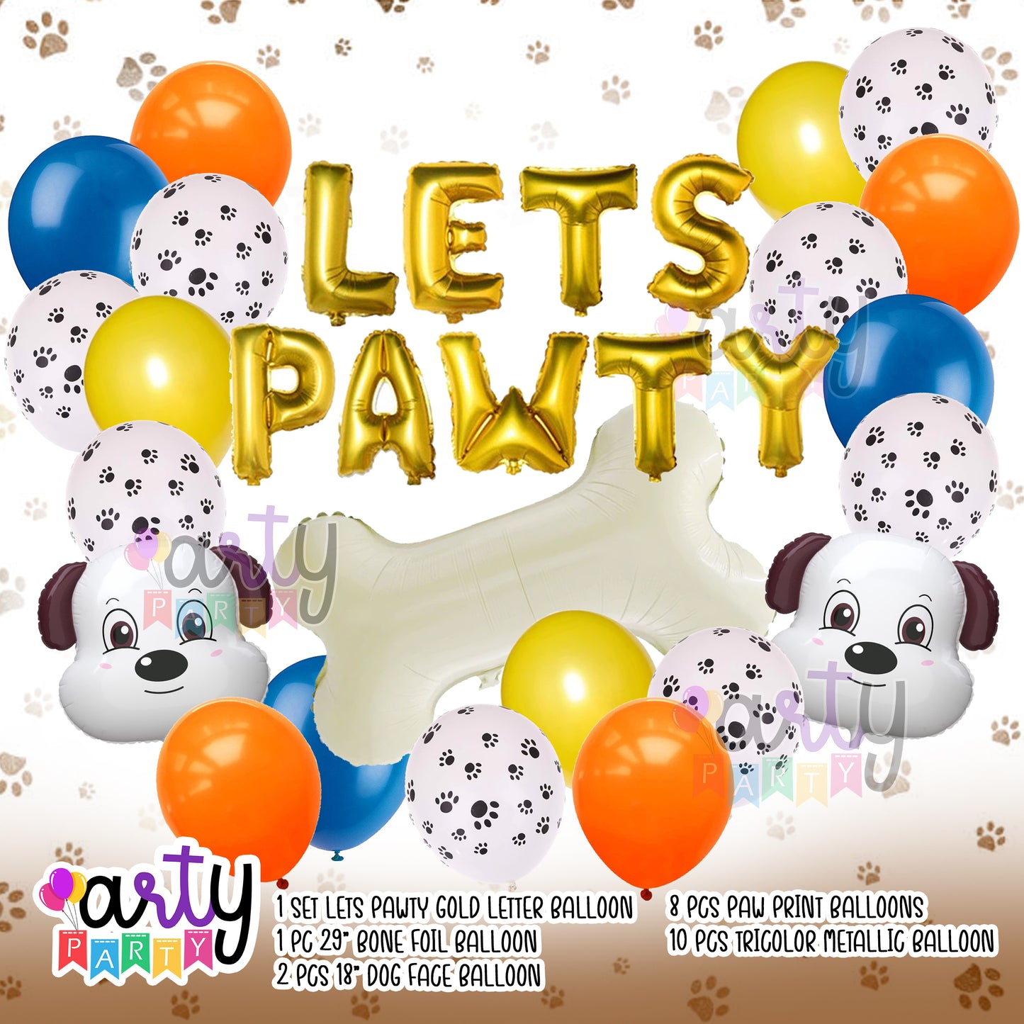 Let's Pawty Dog Balloon Decor Package