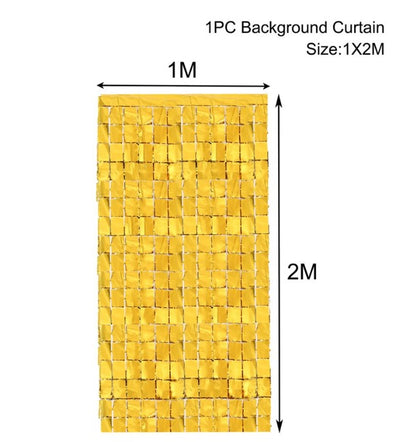 Square Grid Foil Curtain