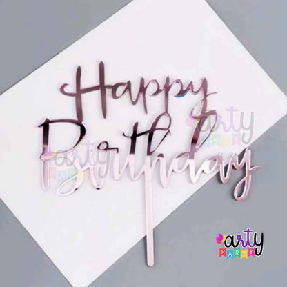 Happy Birthday Acrylic Cake Topper