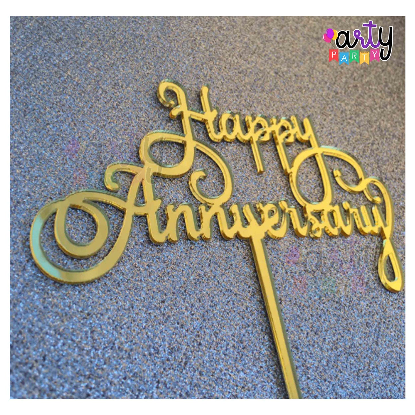 Happy Anniversary Cake Topper