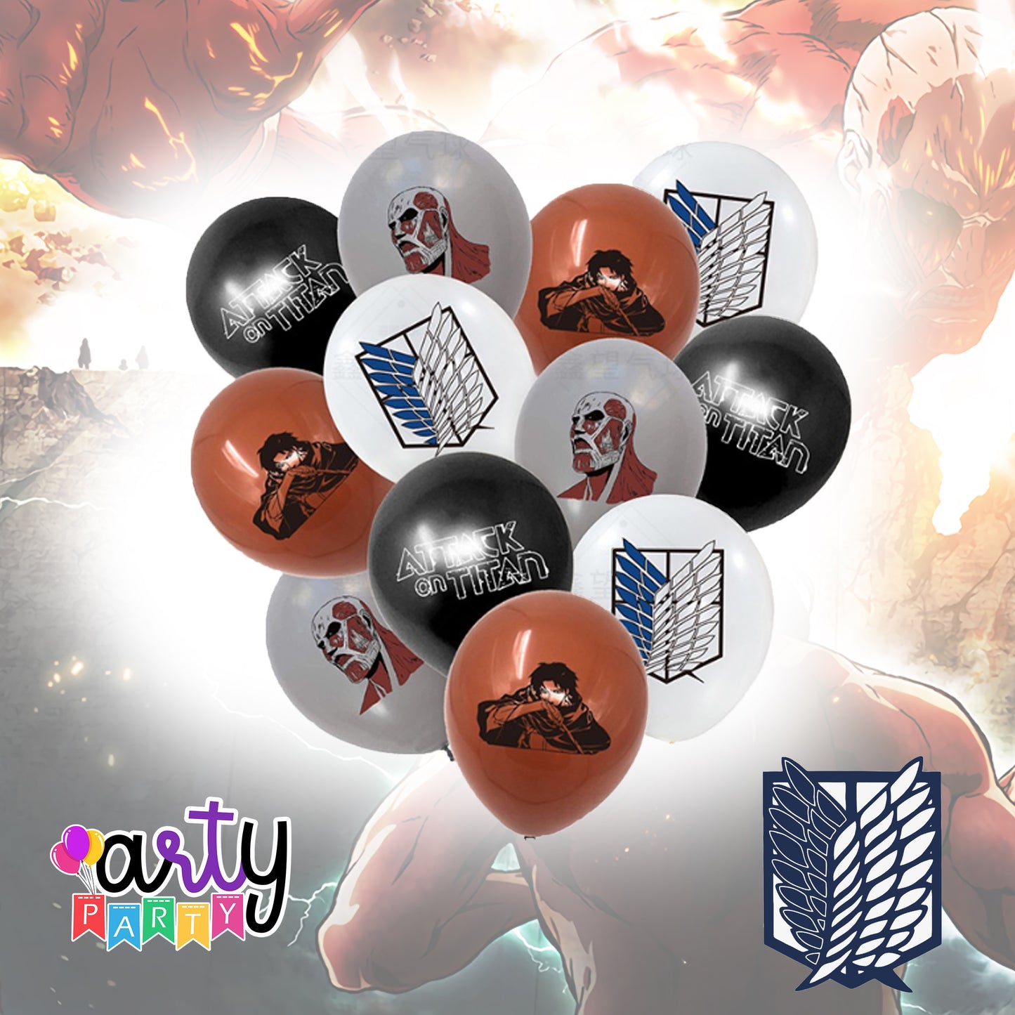 Attack On Titans Balloon | 8 pcs