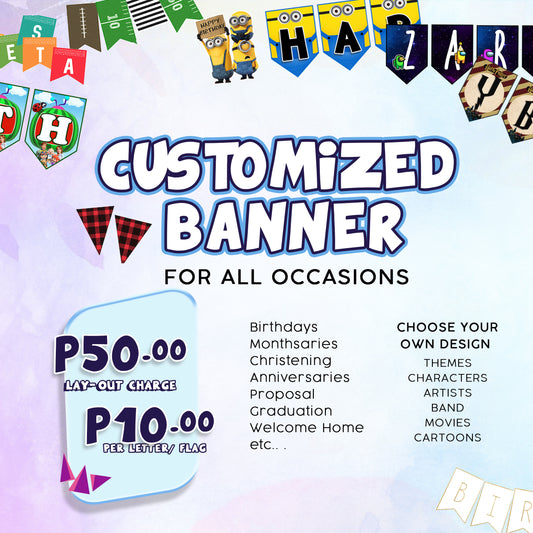 CUSTOMIZE BANNER for All Occasions