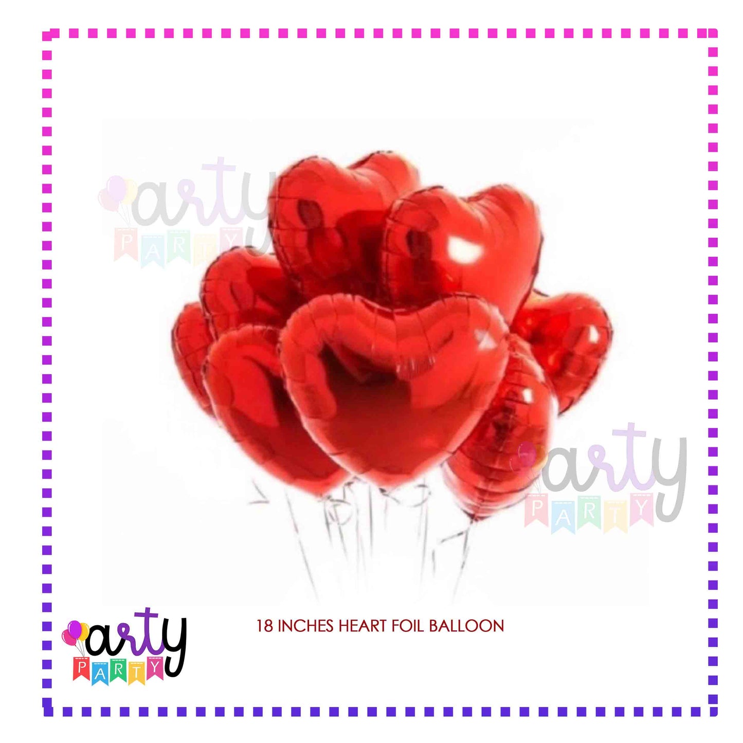 Plain Heart Balloons