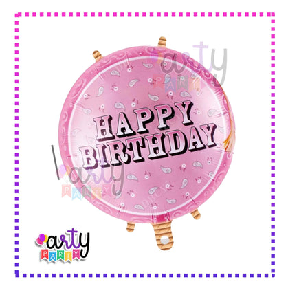 Happy Birthday Round Foil Balloon