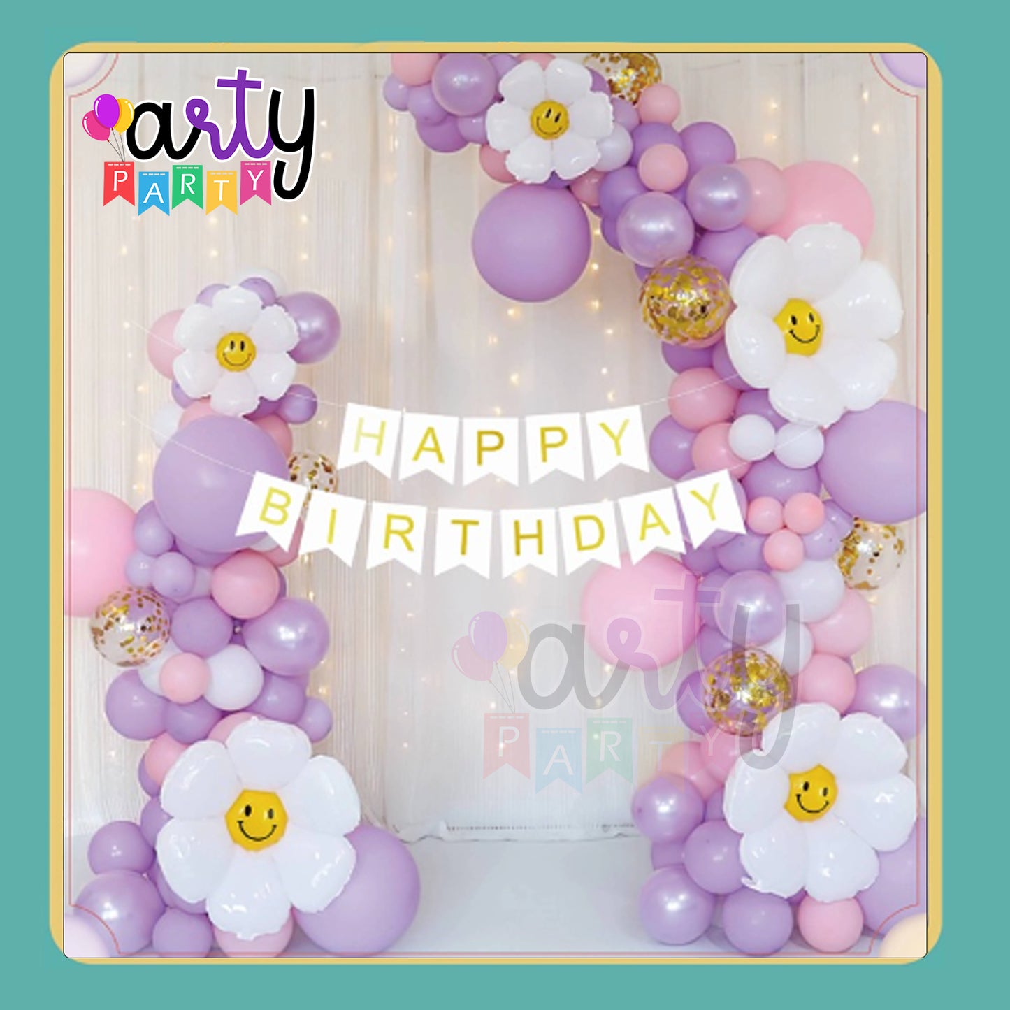 Dazzling Arch Balloon Decor Set | Purple-Pink-White